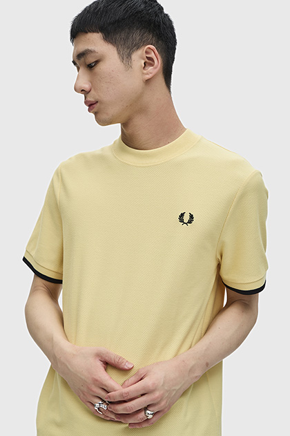 Tipped Cuff Pique T-Shirt