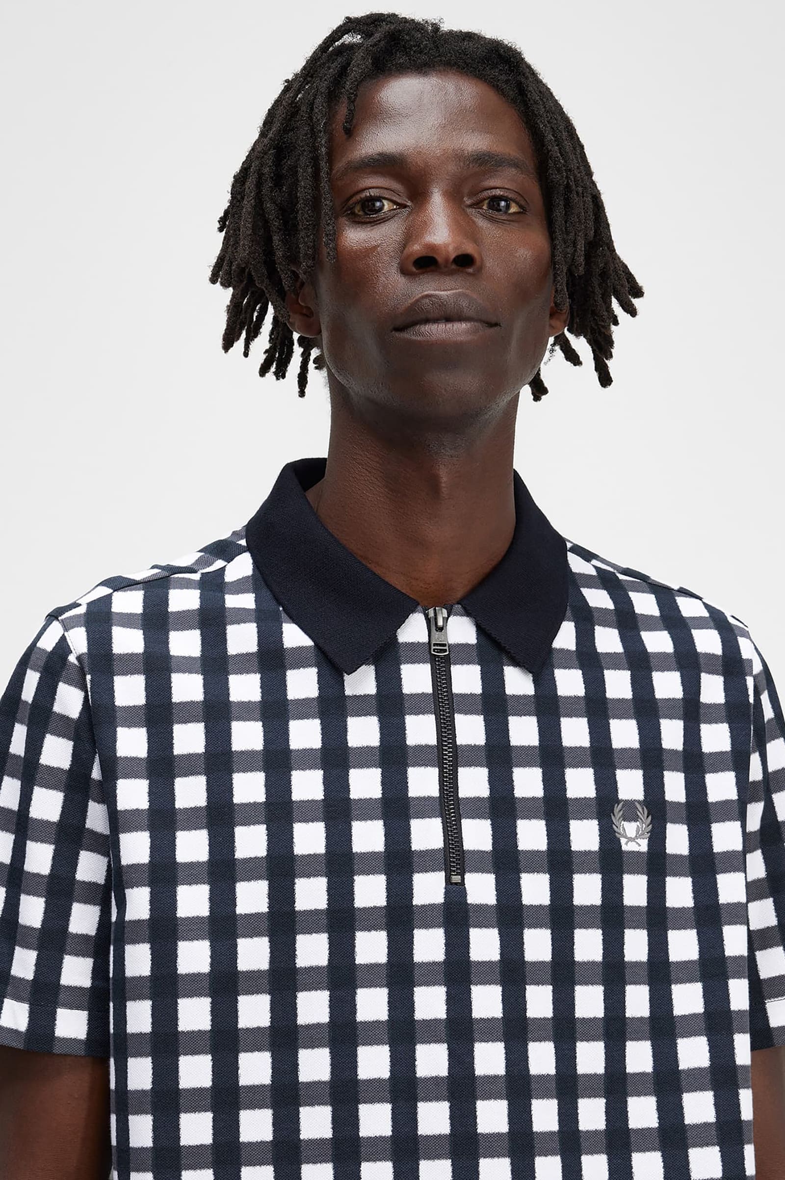 Checkered cheap polo shirt