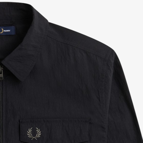 Zip Through Overshirt(M 236：BLACK): | FRED PERRY JAPAN