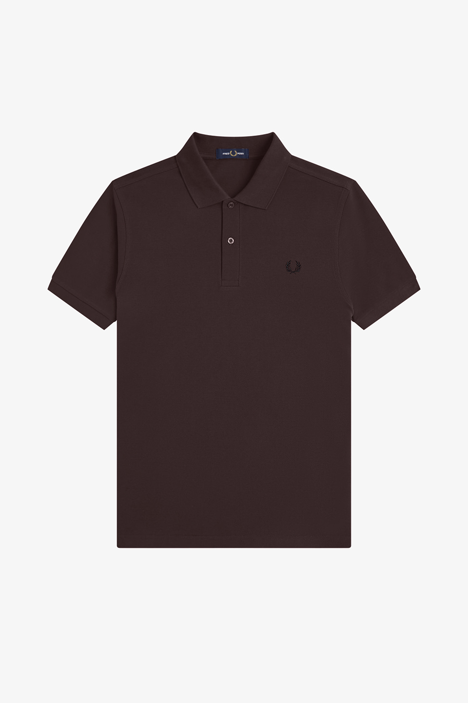 The Fred Perry Shirt - M6000 86C:RICH BROWN / BLACK S
