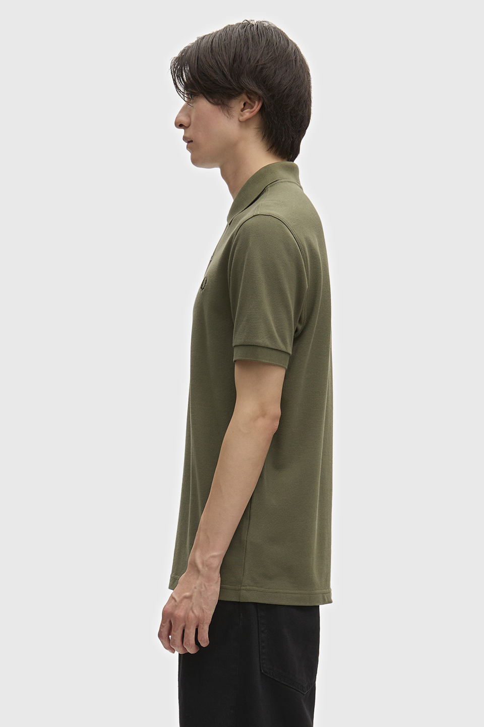 The Fred Perry Shirt - M6000 Z50:LAUREL WREATH GREEN / BLACK S