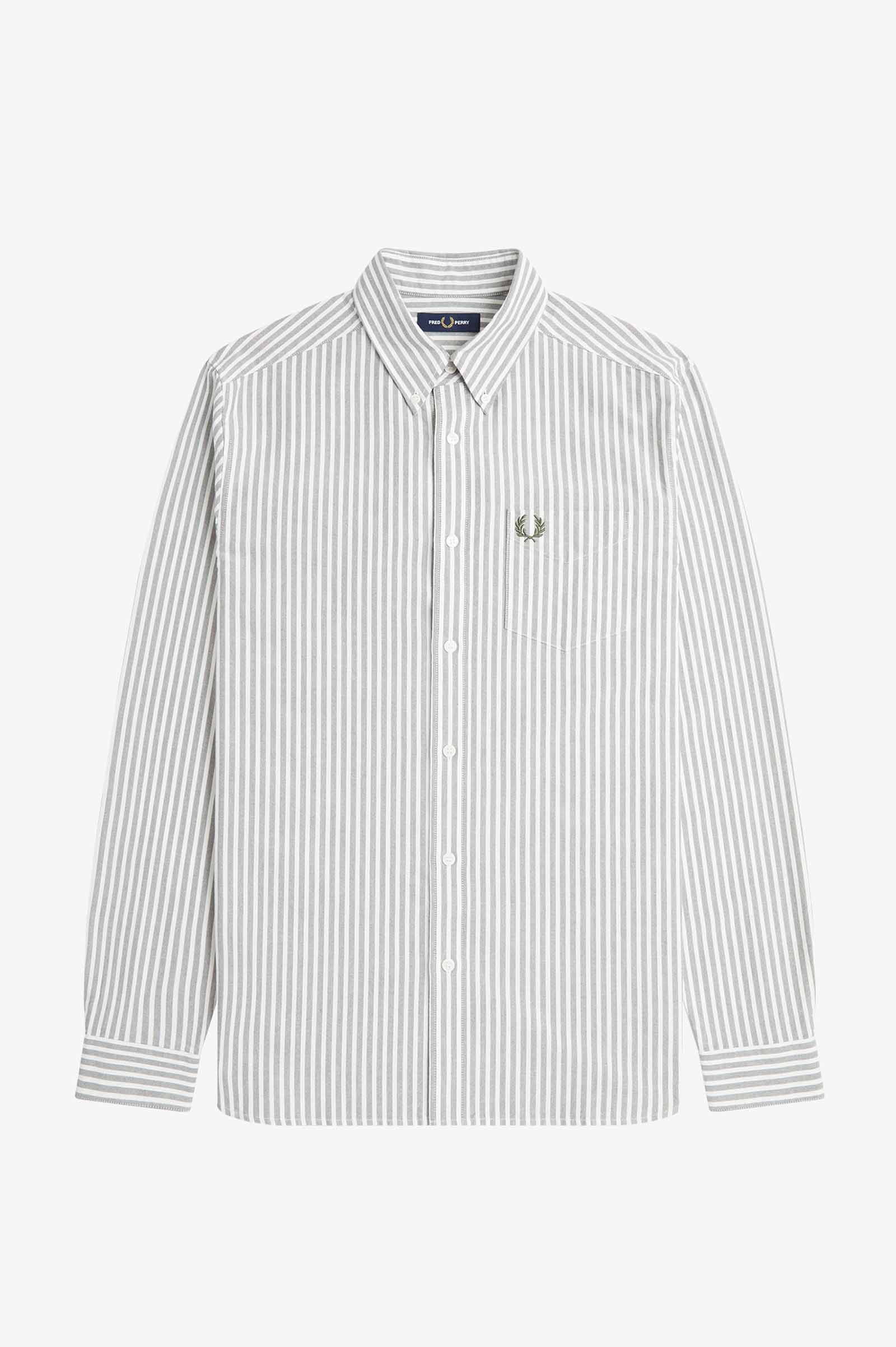 Stripe Oxford Shirt(S 638：FIELD GREEN): | FRED PERRY JAPAN