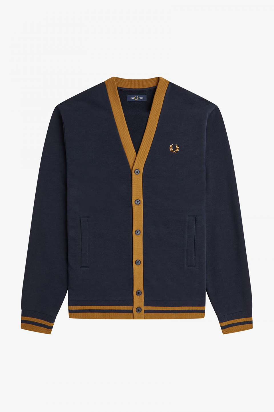 Button Through Sweatshirt(S 608:NAVY): | FRED PERRY JAPAN ...