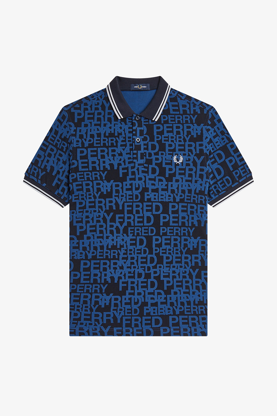 Graphic Text Fred Perry Shirt(M R31：SHADED COBALT BLUE): | FRED 