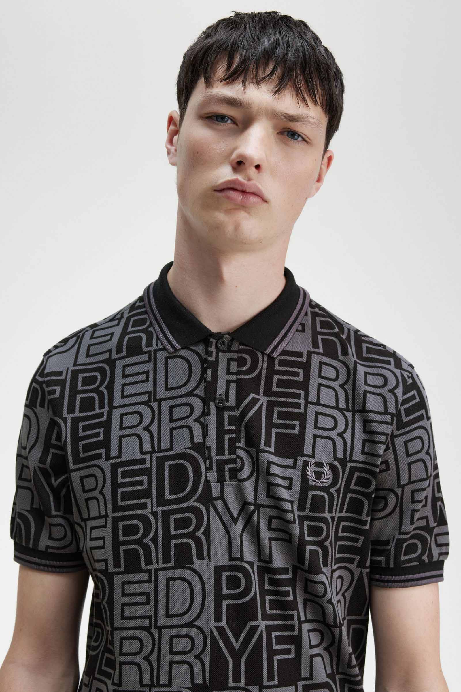 Block Graphic Fred Perry Shirt(M G85：GUNMETAL): | FRED PERRY 