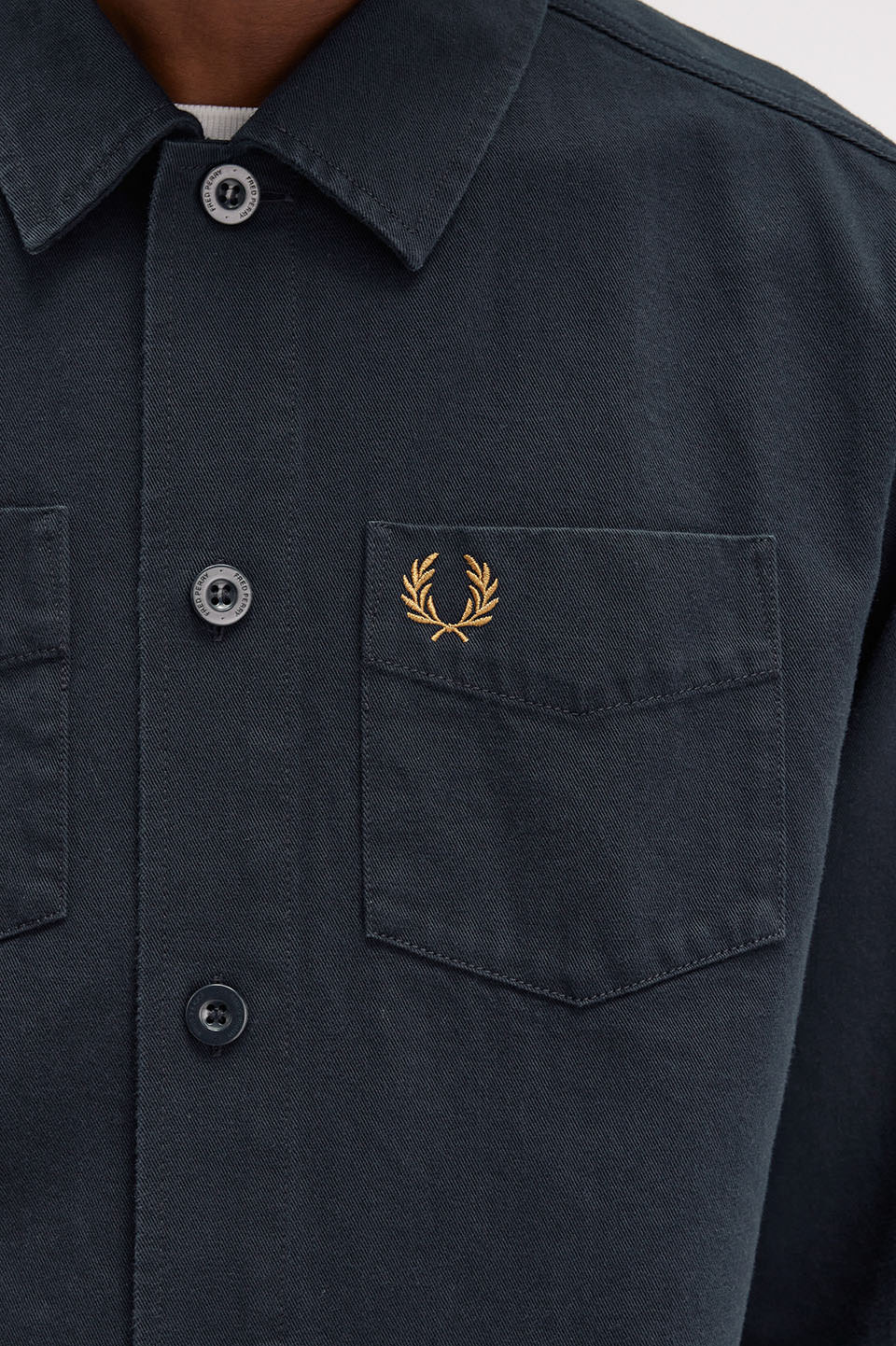 Twill Overshirt(M 608：NAVY): | FRED PERRY JAPAN | フレッド