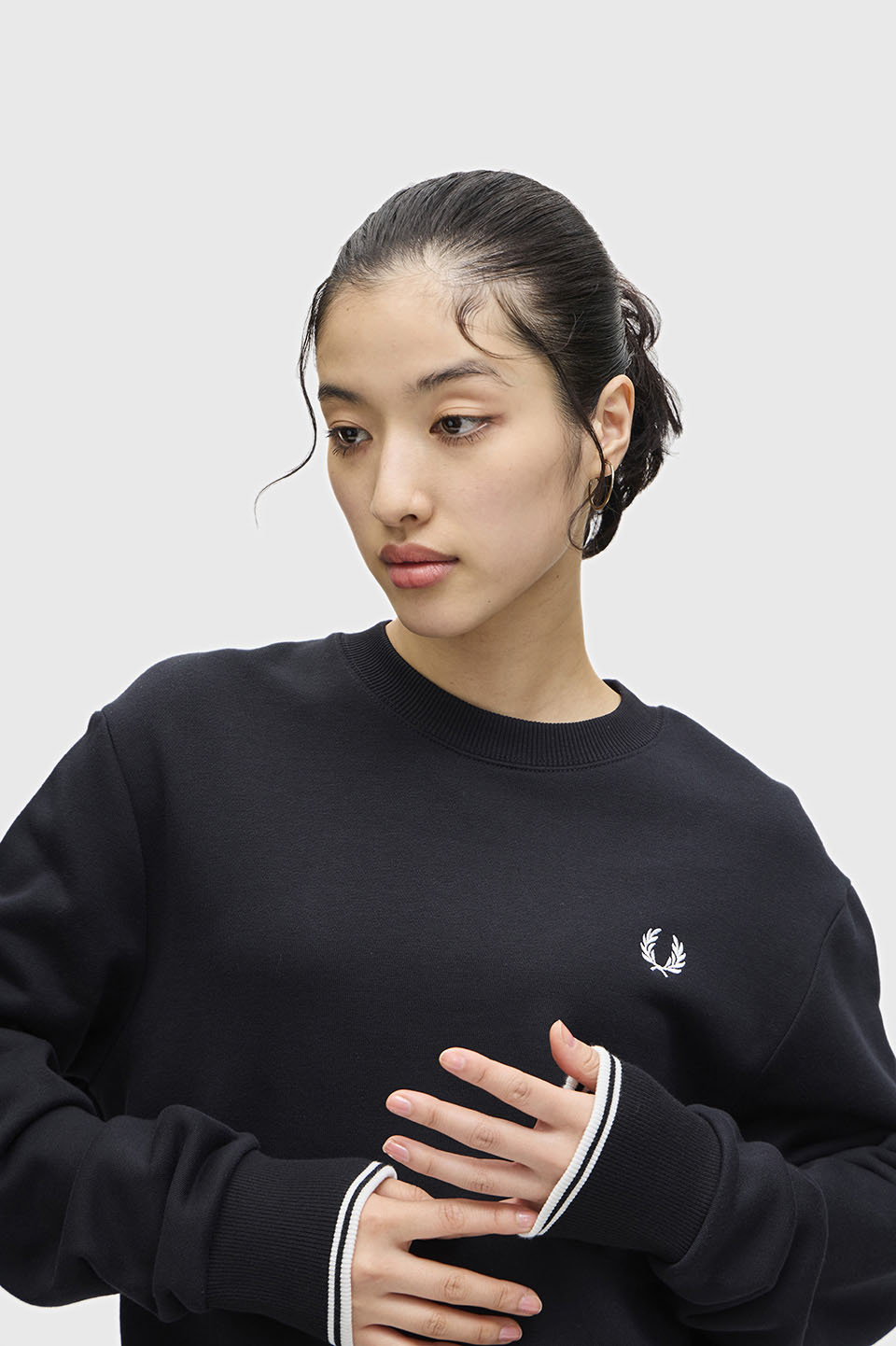 Crew Neck Sweatshirt(S 184：BLACK): | FRED PERRY JAPAN | フレッド