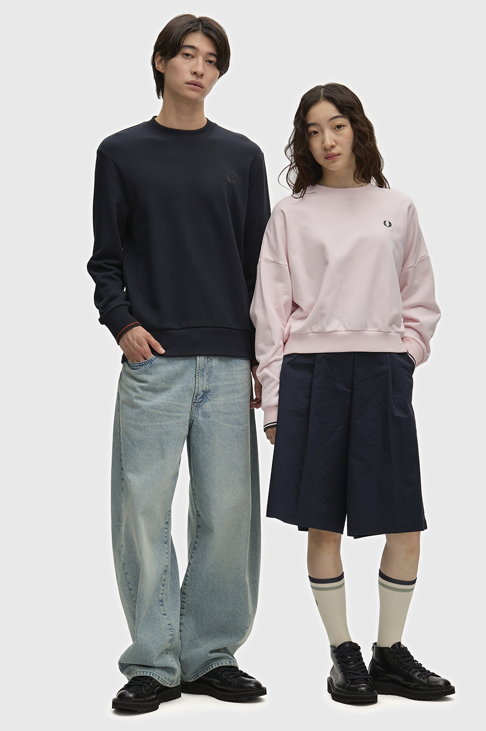 Crew Neck Sweatshirt 75C:NAVY / BRANDY / RICH BROWN XL