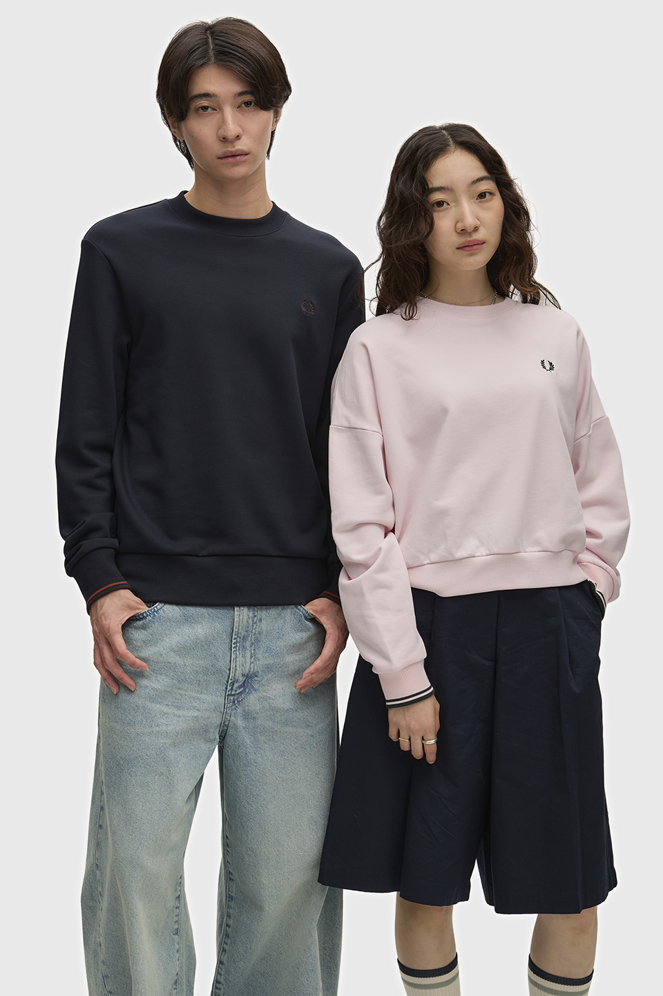 Crew Neck Sweatshirt 75C:NAVY / BRANDY / RICH BROWN XL