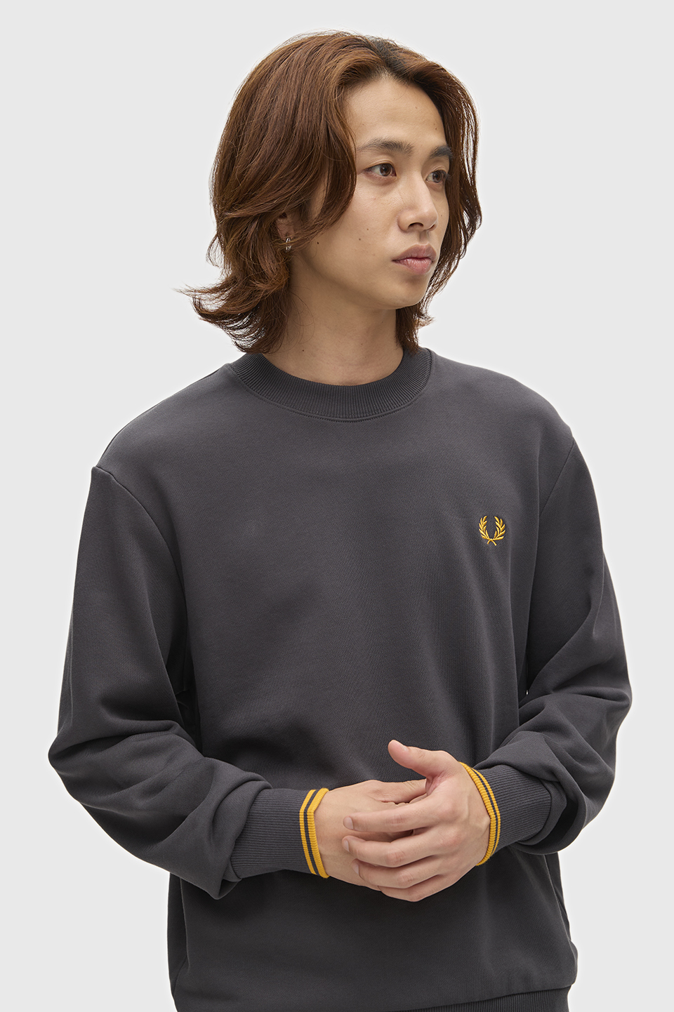 Crew Neck Sweatshirt 85C:ANCHOR GREY / GOLDEN XL