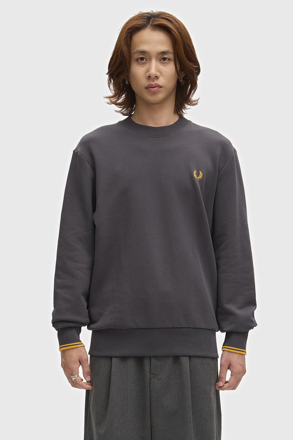 Crew Neck Sweatshirt 85C:ANCHOR GREY / GOLDEN XL