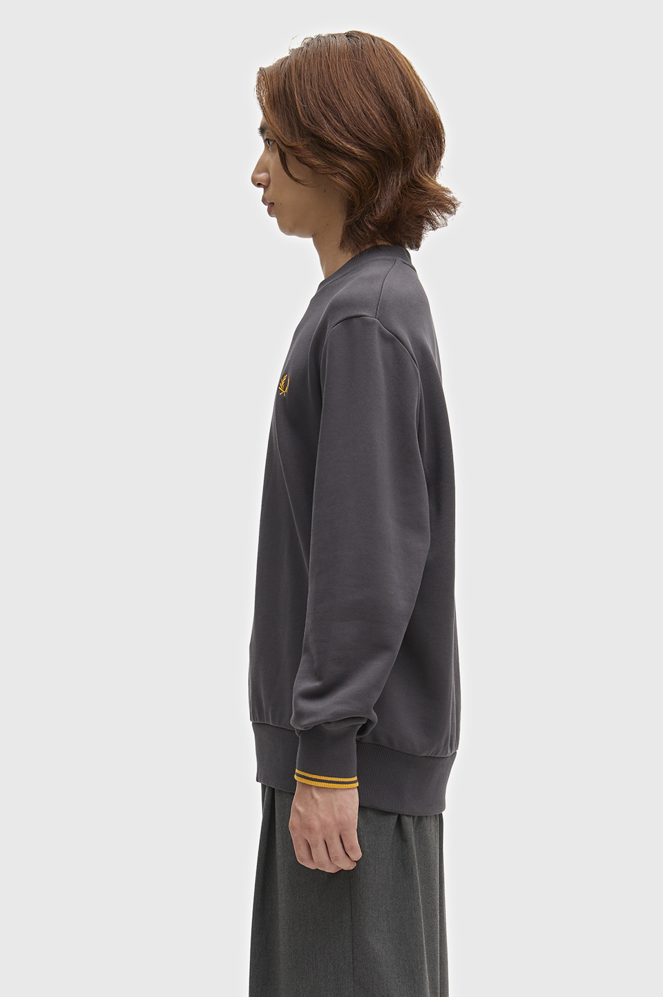 Crew Neck Sweatshirt 85C:ANCHOR GREY / GOLDEN XL