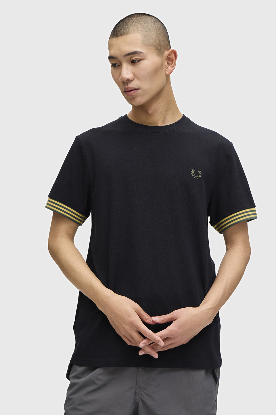 Striped Cuff T-Shirt