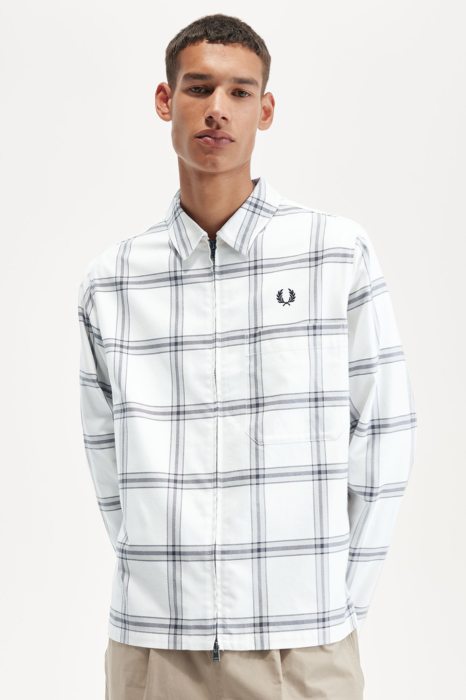 Oversized Overshirt(M 129 ： SNOW WHITE): | FRED PERRY JAPAN 