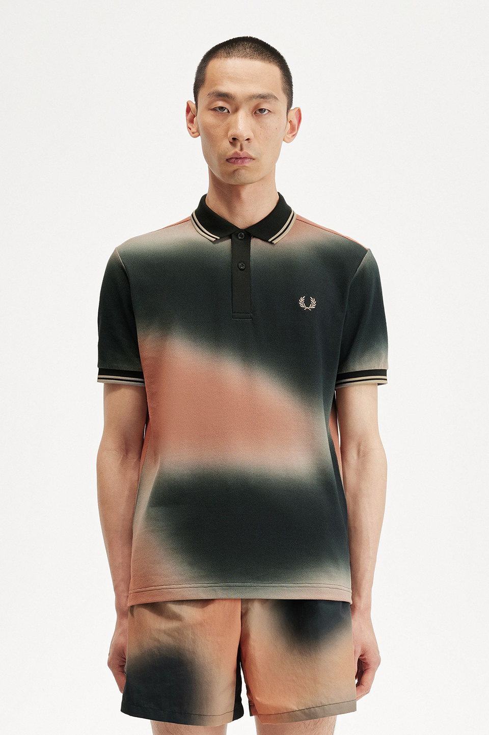 Thermal Print Fp Polo Shirt(M Q20：NIGHT GREEN): | FRED PERRY 
