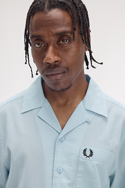 Lightweight Texture Revere Collar Shirt