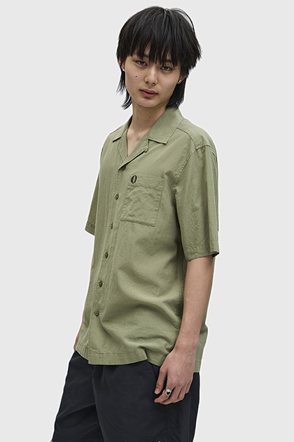 Lightweight Texture Revere Collar Shirt