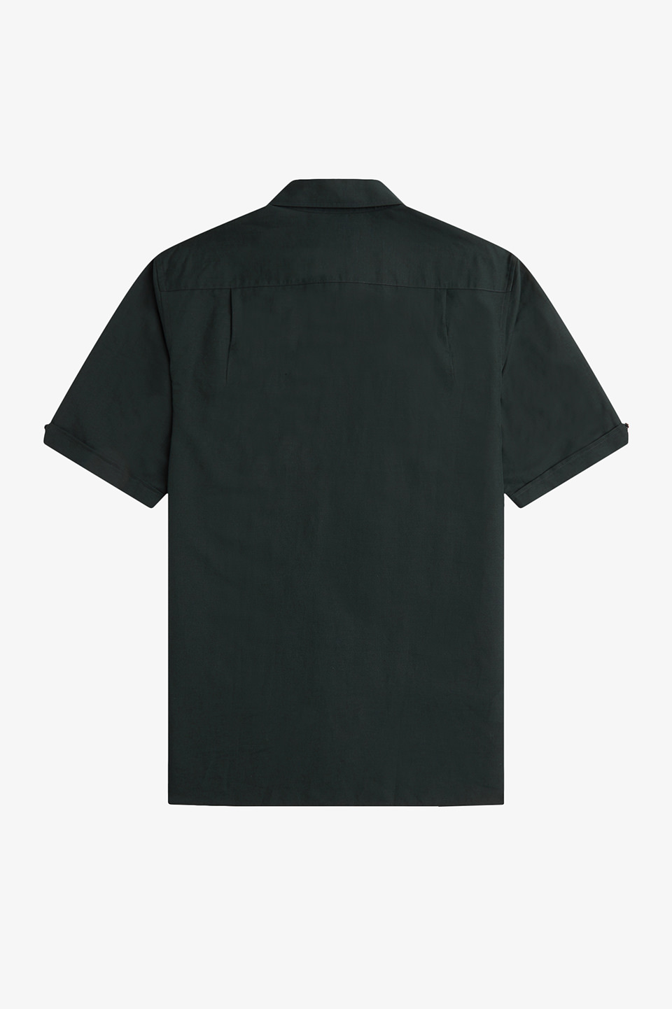 Linen Blend Short Sleeve Shirt(S Q20：NIGHT GREEN): | FRED PERRY 