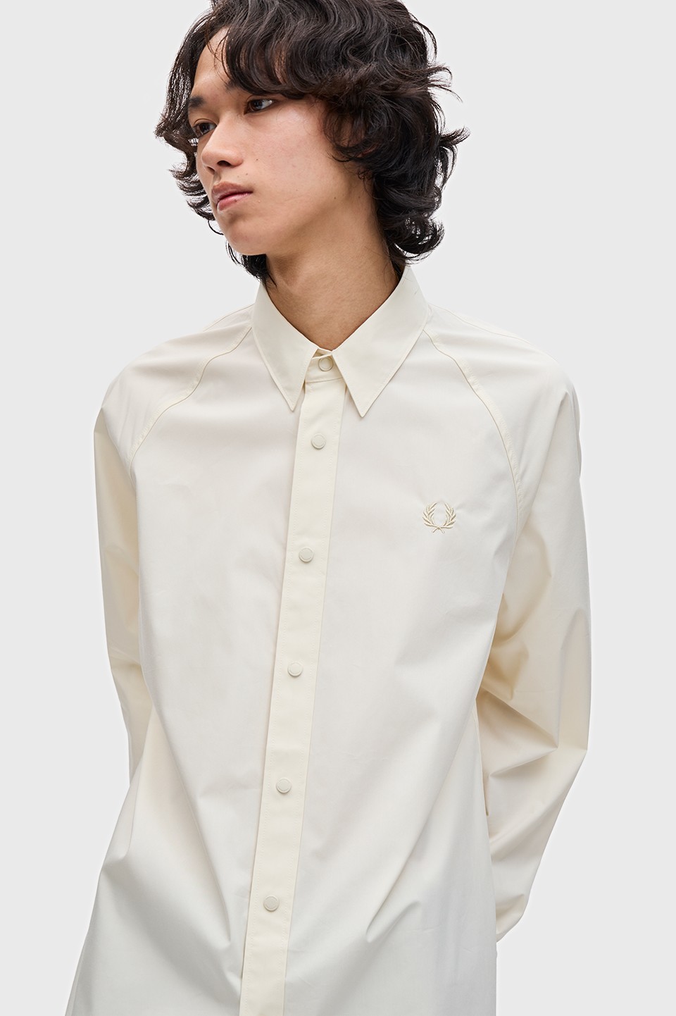 Raglan Ribbed Cuff Shirt(S 560：ECRU): | FRED PERRY JAPAN 