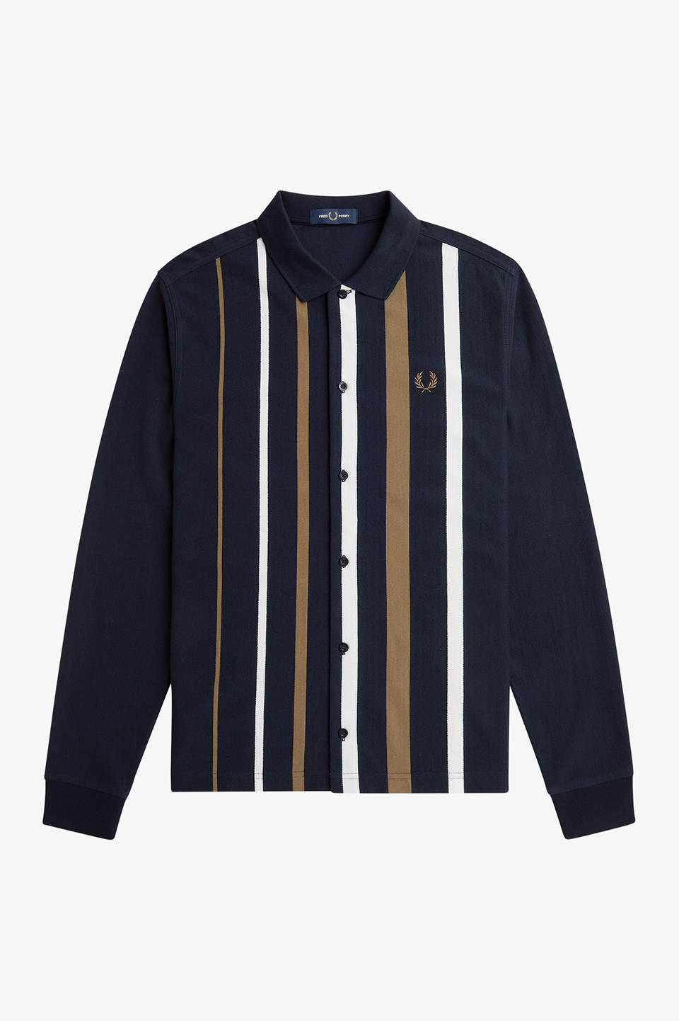 Gradient Stripe Ls Polo Shirt(S 608：NAVY): | FRED PERRY JAPAN 