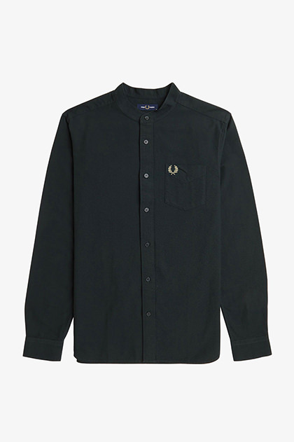 【値下げ】23AW完売品　フレッドペリー　ニットプリーツシャツ　UK10 FRED PERRY ニット セーター Knitted Shirt レディース