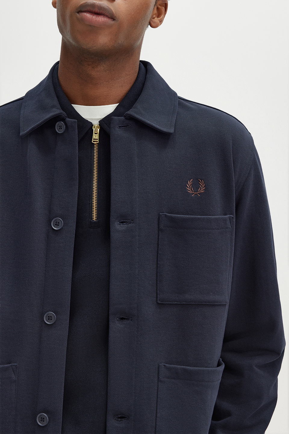 Heavyweight Sweat Overshirt(M 608：NAVY): | FRED PERRY JAPAN