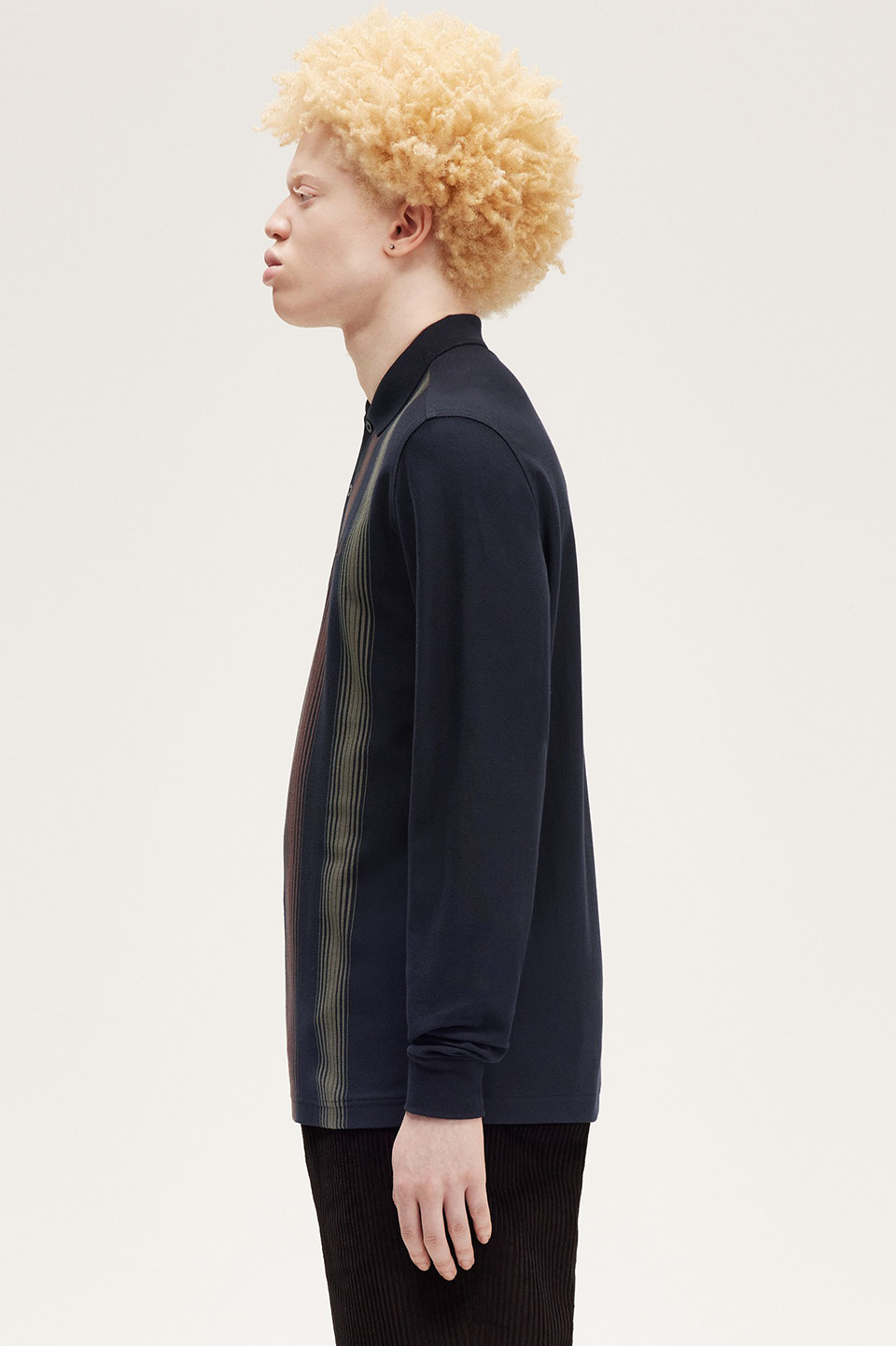 FRED PERRY ネイビー 長袖ポロシャツ M FRED PERRY 長袖ポロシャツ メンズ フレッドペリー M3636_LS