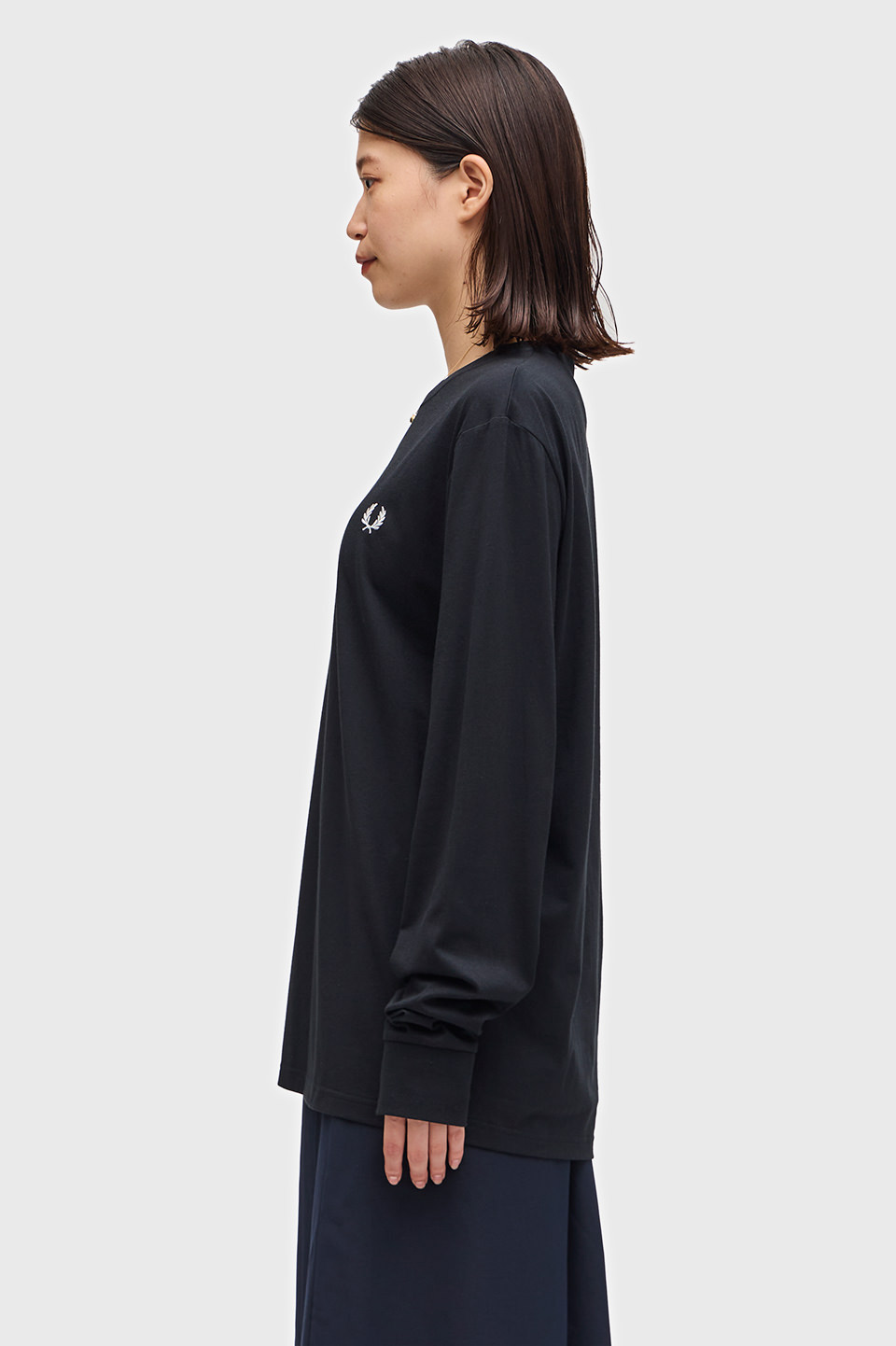 Long Sleeve Crew Neck T-Shirt(S 102：BLACK): | FRED PERRY JAPAN 
