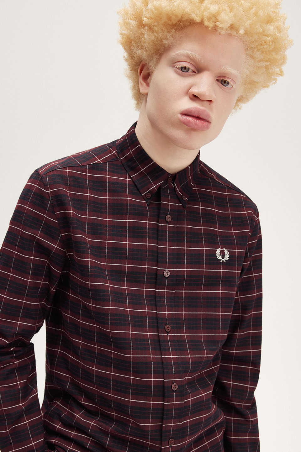 The Fred Perry Shirt - M2 フレッドペリー Brushed Oxford Tartan Shirt(S K22:OX BLOOD): | FRED PERRY