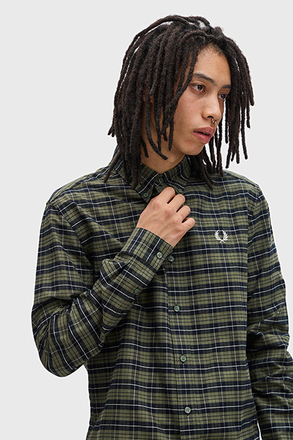 【フレッドペリー】B.D. Oxford Shirt F8603 Brushed Oxford Tartan Shirt(S K22：OX BLOOD): | FRED PERRY