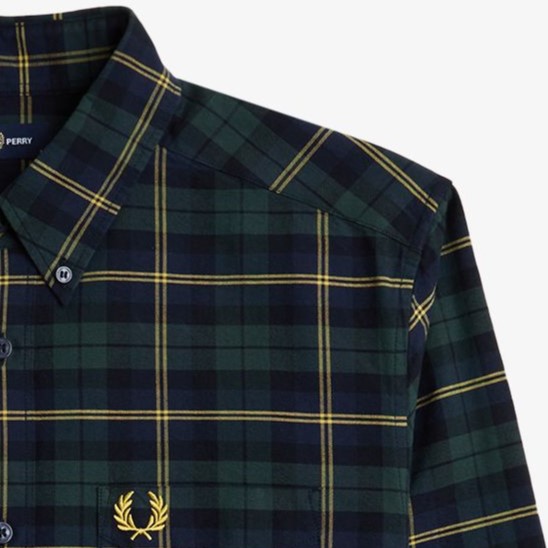 FRED PERRY TARTAN SHIRT ネイビー 半袖 Oxford Tartan Shirt(S 608：NAVY): | FRED PERRY JAPAN