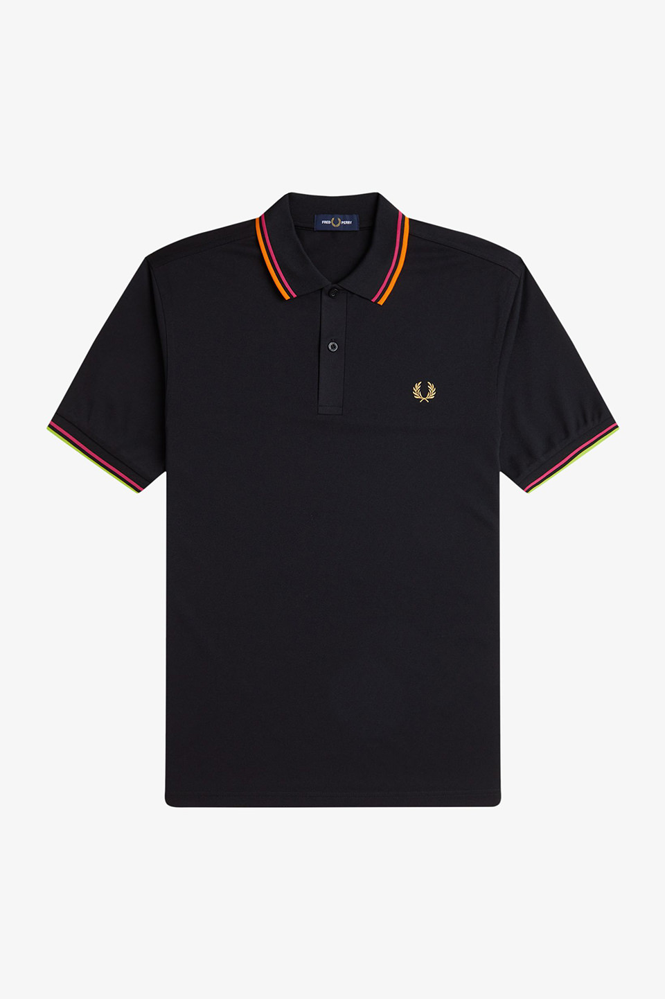 Twin Tipped Fred Perry Tennis Shirt(M 102：BLACK): | FRED