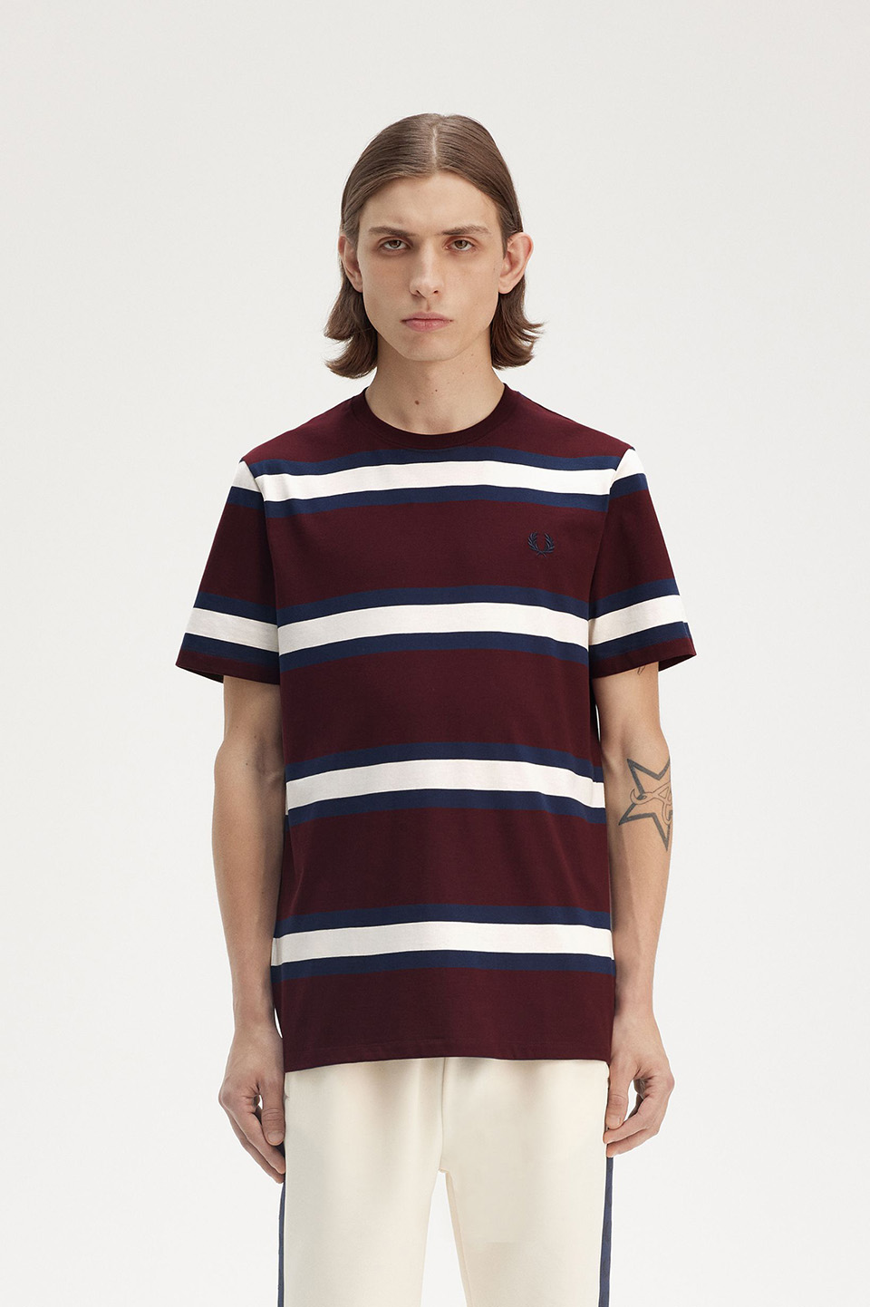 Bold Stripe T-Shirt(M K22：OX BLOOD): | FRED PERRY JAPAN