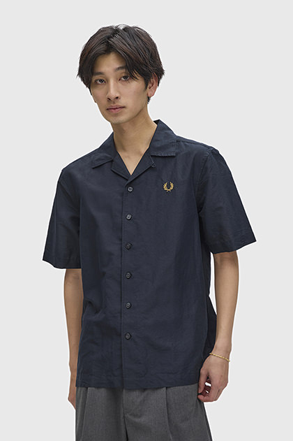 Linen Blend Revere Collar Shirt