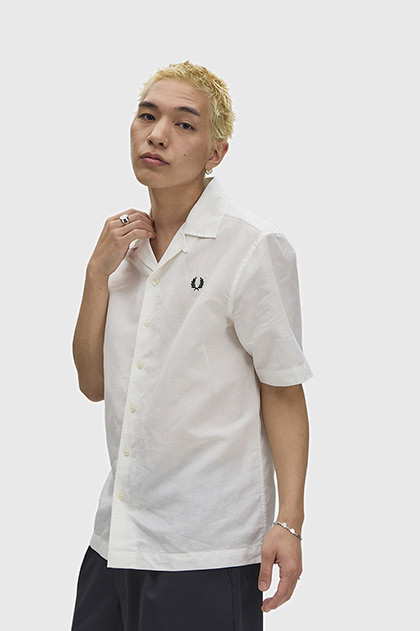 Linen Blend Revere Collar Shirt