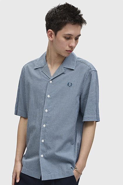 Micro Gingham Seersucker Shirt