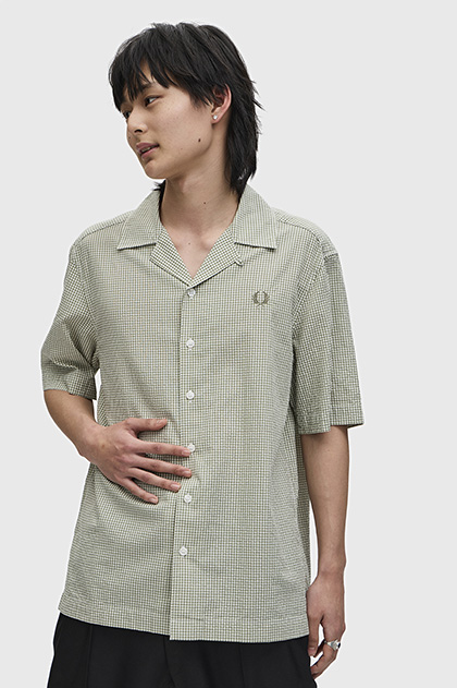 Micro Gingham Seersucker Shirt