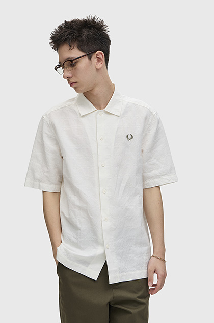 Jacquard Linen Blend Shirt