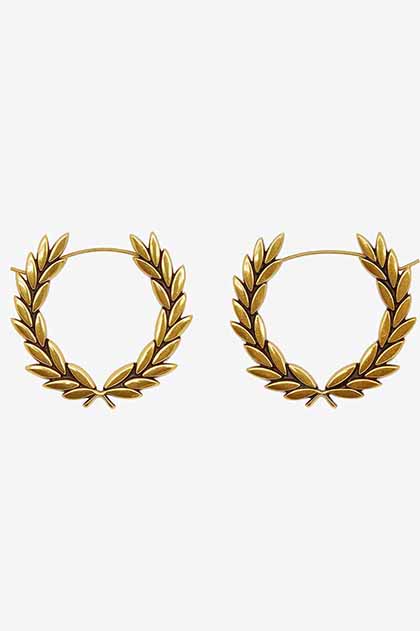 Laurel Wreath Earrings(1SZ 480：GOLD): | FRED PERRY JAPAN 