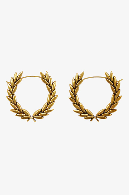 Laurel Wreath Earrings(1SZ 480：GOLD): | FRED PERRY JAPAN 