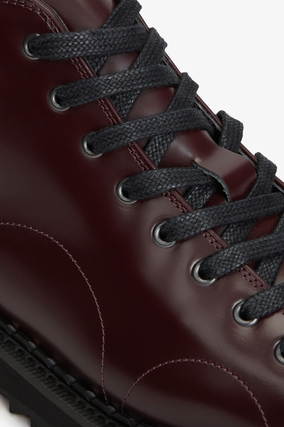 George Cox X Fred Perry Monkey Boot Leather 597:OXBLOOD 240