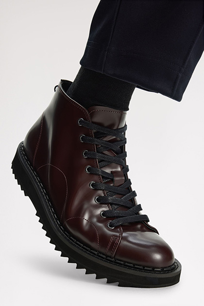 George Cox X Fred Perry Monkey Boot Leather