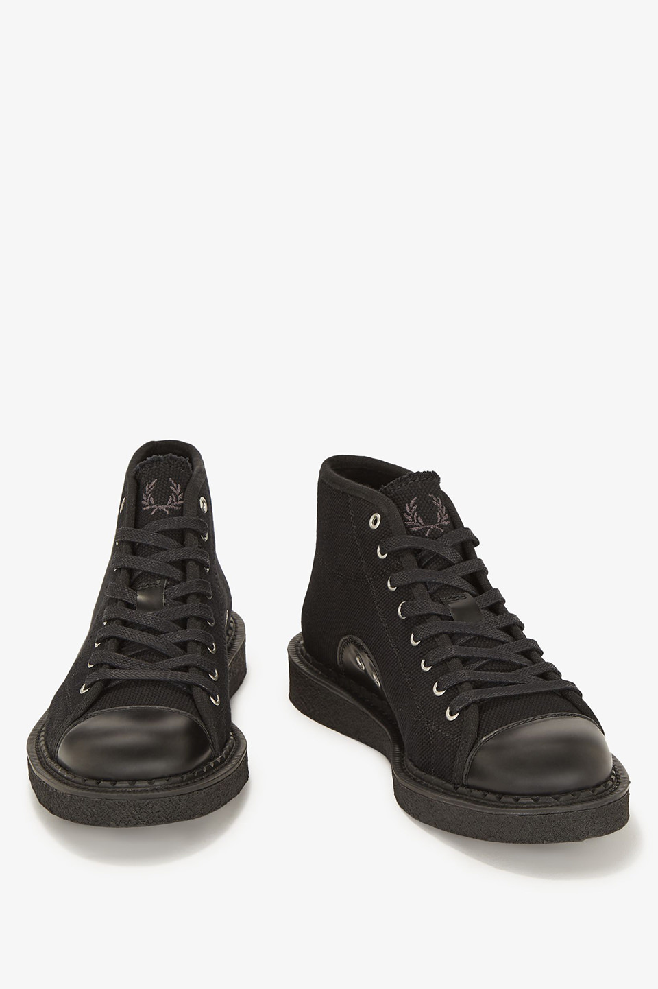 George Cox X Fred Perry Heavy Canvas Monkey Boots(260 102：BLACK