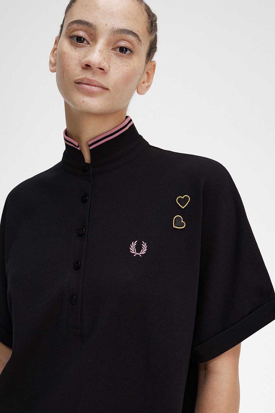 Amy Winehouse Tipped Pique Dress(10 102：BLACK): | FRED PERRY 