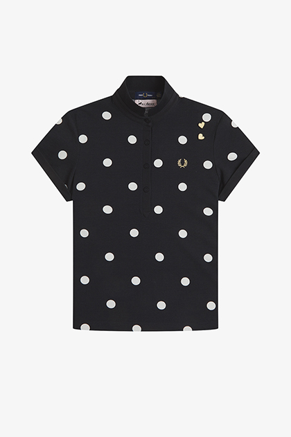 Amy Winehouse Polka Dot Polo Shirt