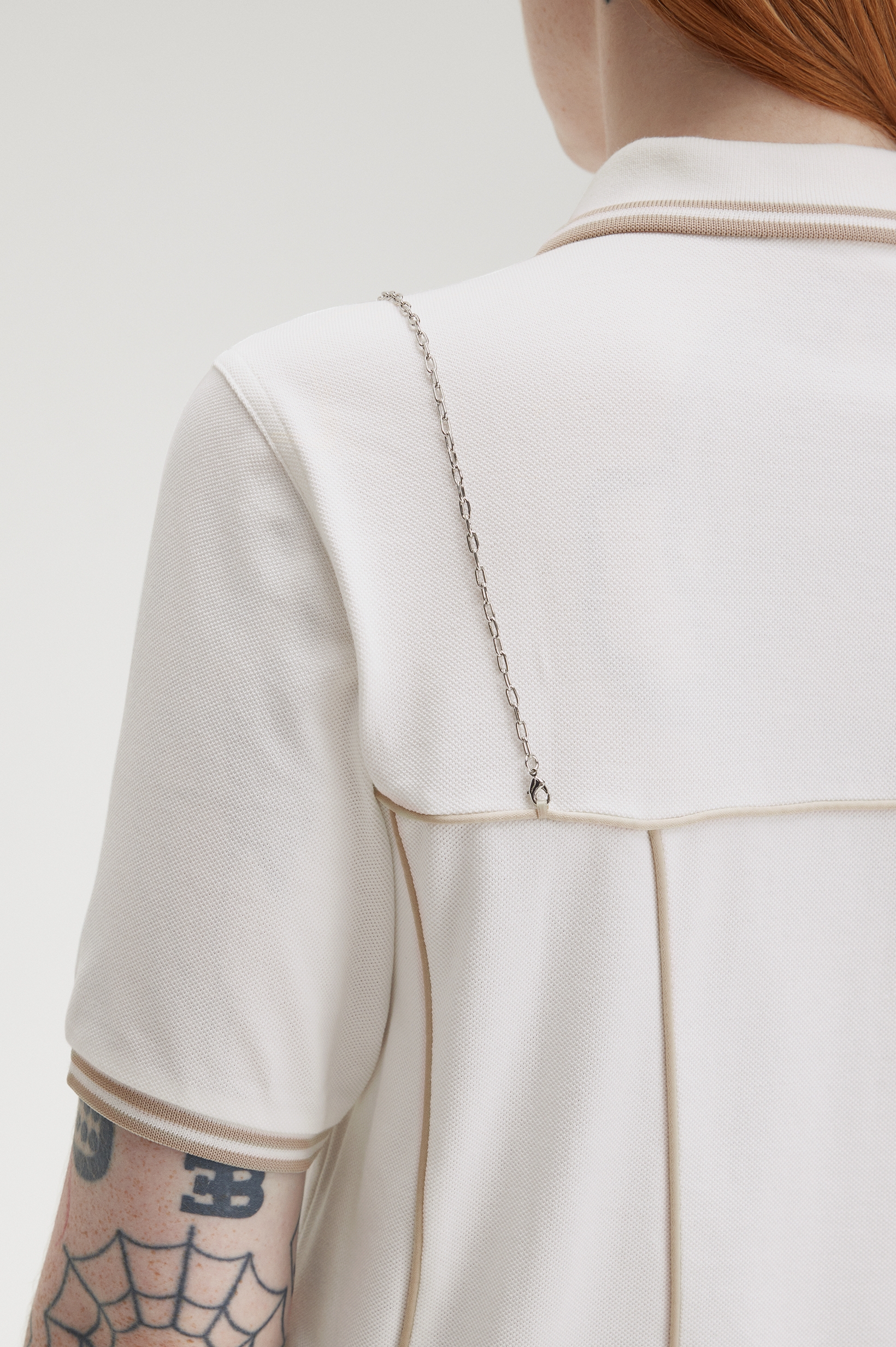 Ray Beams Bustier Fred Perry Shirt(10 129：SNOW WHITE