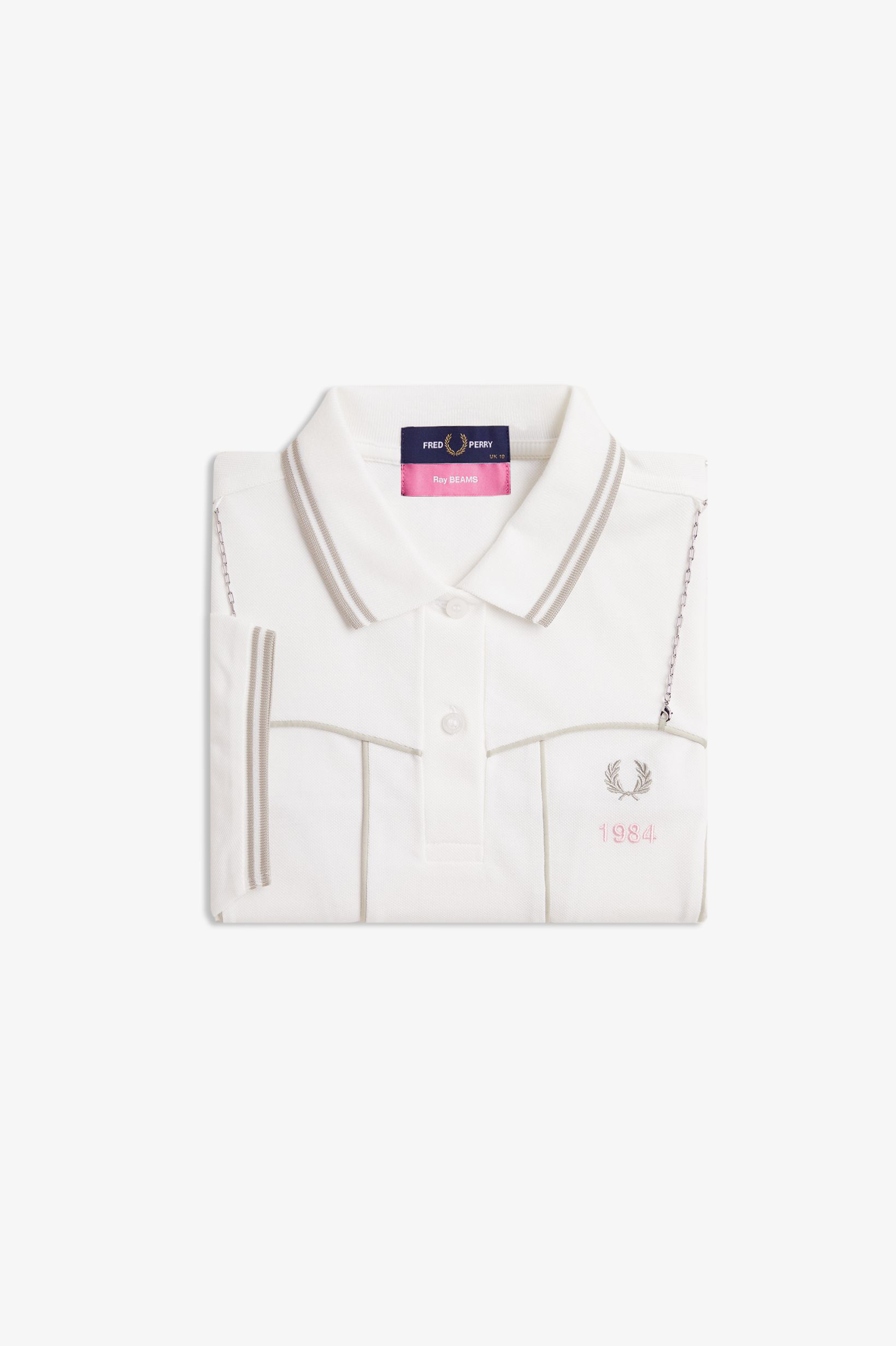 Ray Beams Bustier Fred Perry Shirt(10 129：SNOW WHITE
