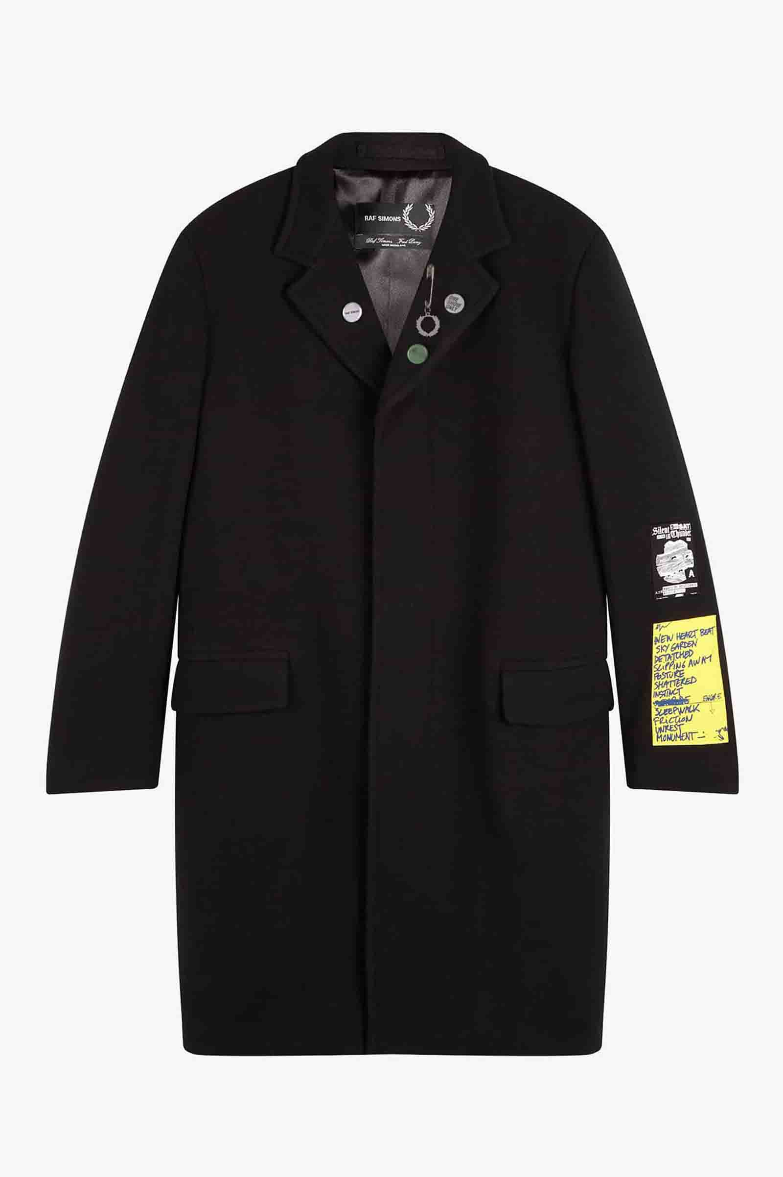 Raf Simons Tailored Wool Coat(S 102：BLACK): | FRED PERRY JAPAN