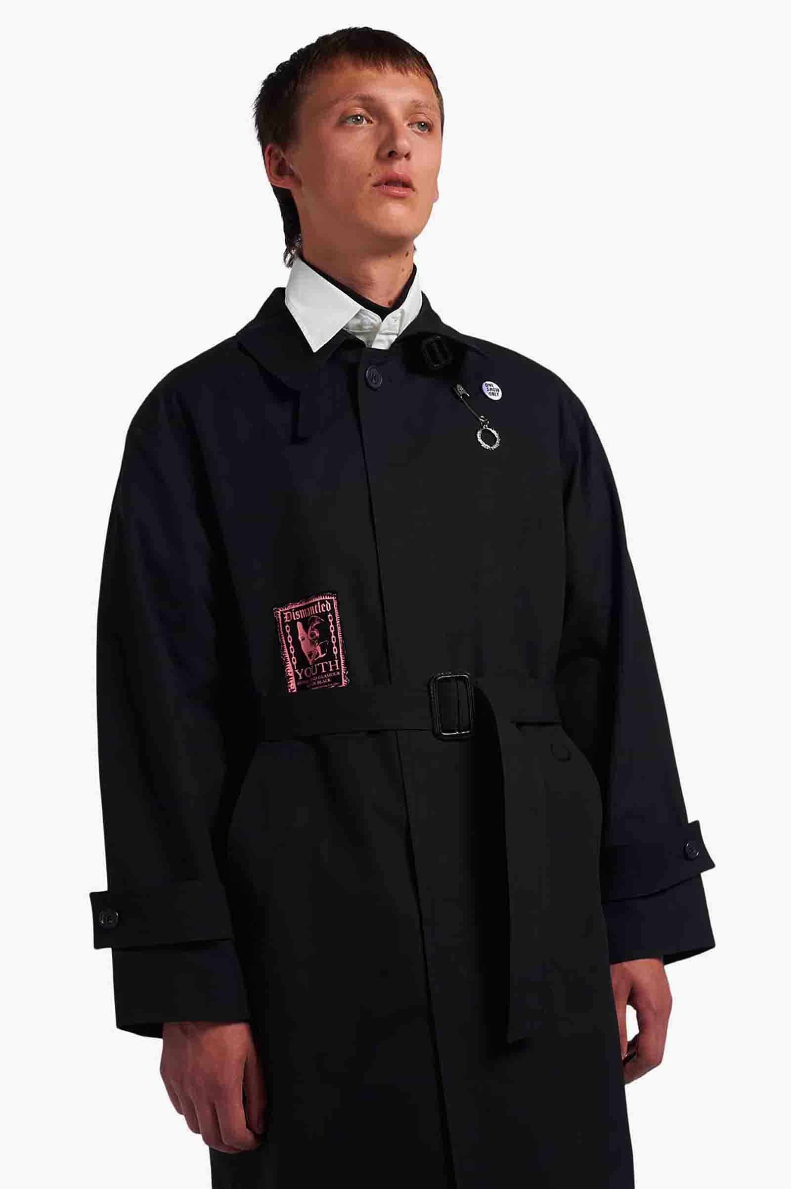 Raf Simons Belted Trench Coat(S 102：BLACK): | FRED PERRY JAPAN