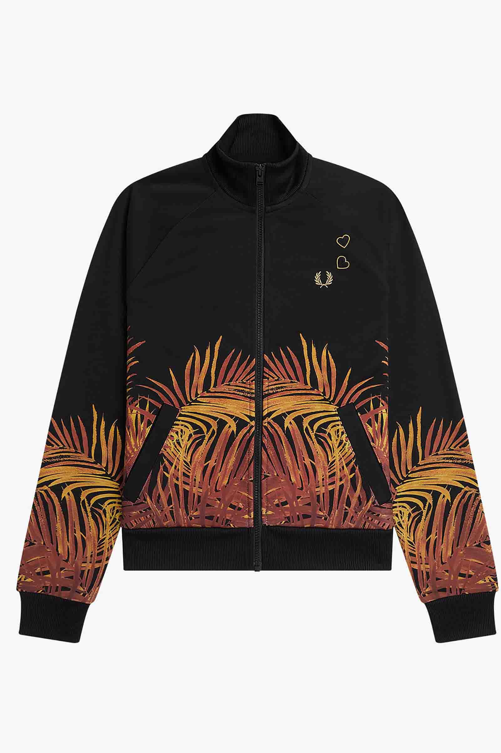 Amy Winehouse Palm Print Track Jacket(10 102：BLACK): | FRED PERRY 